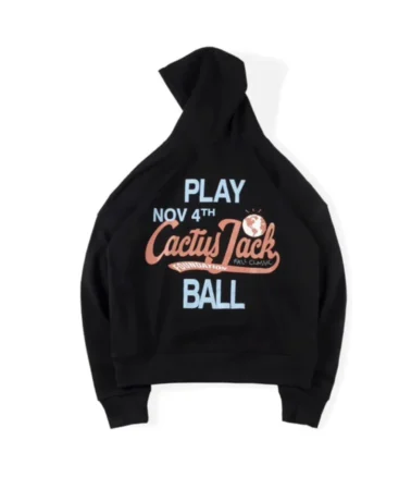 Cactus Jack Baseball Hoodie Black