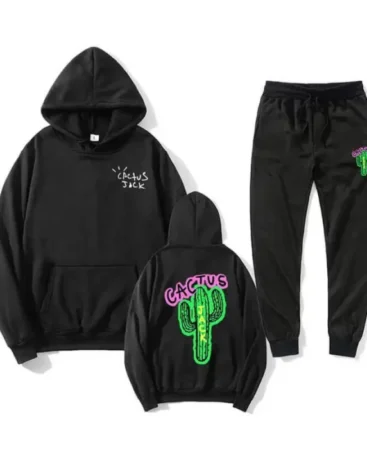 Casual Cactus Jack Sweatpants and Hoodie Set